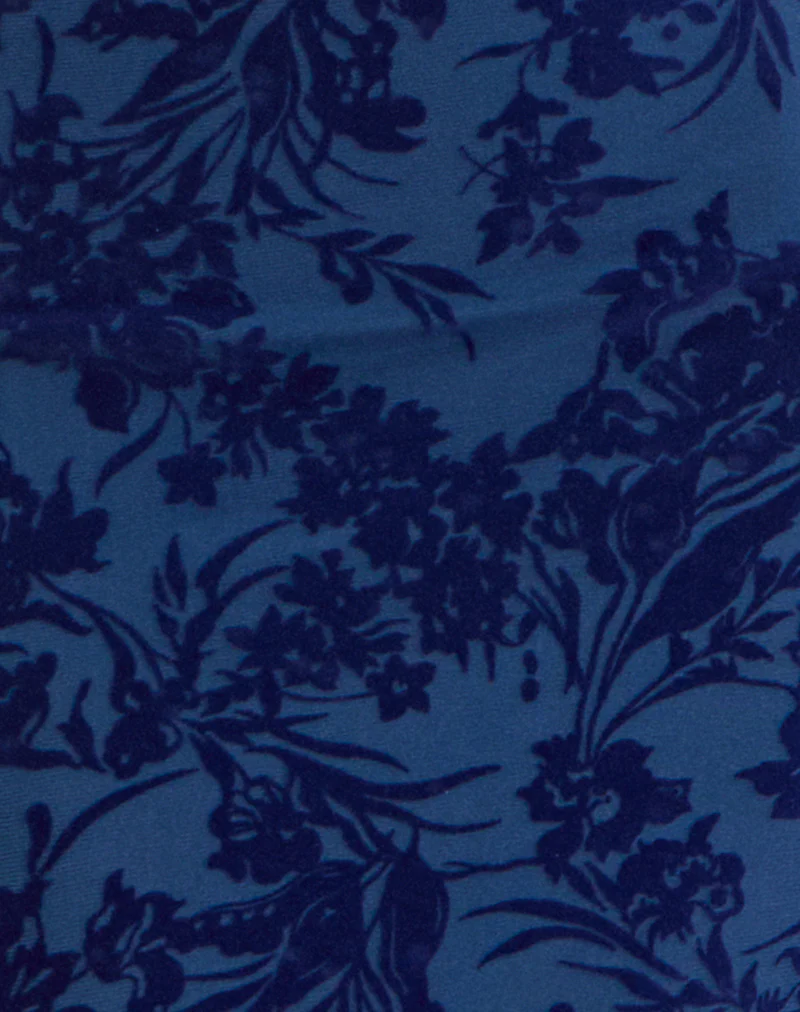 Dawn Maxi Dress in Midnight Leaf Flock Navy - Image 5