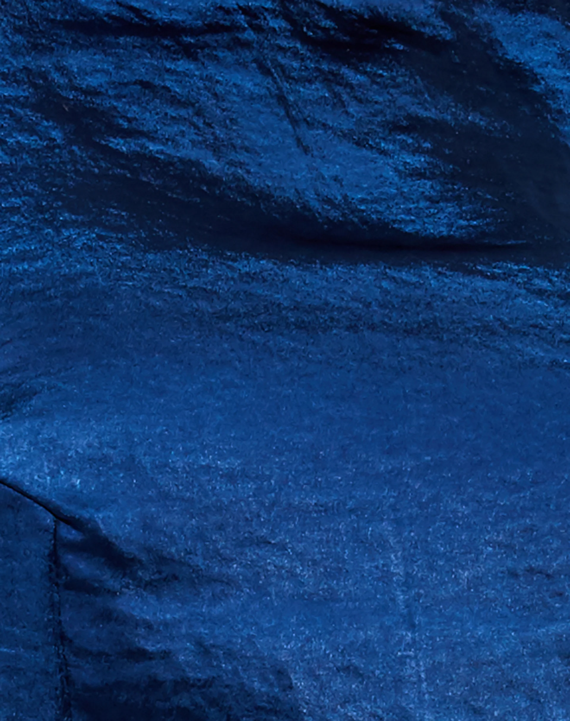 Demitri Mini Dress in Satin Midnight Blue - Image 5