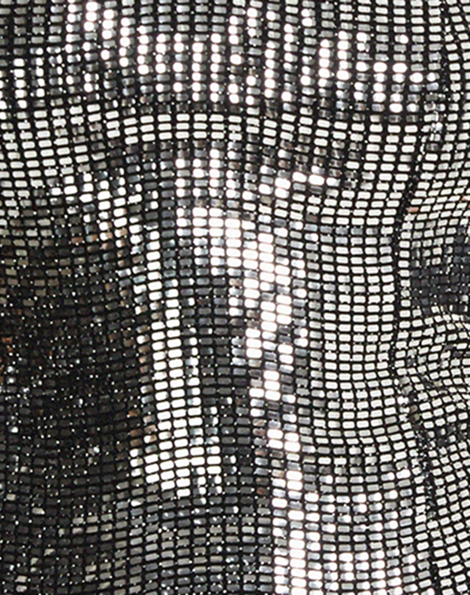 Urban X Motel Dena Bandeau Crop Top in Silver Shimmer - Image 8