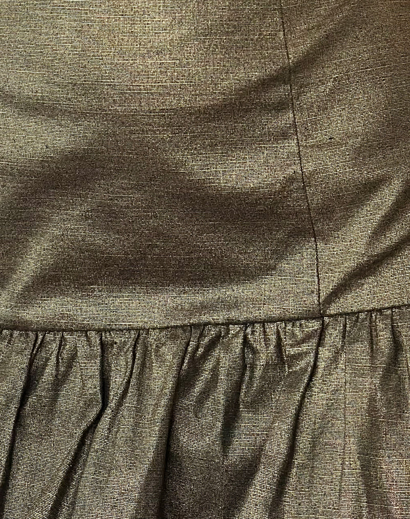 Denaya Mini Puffball Dress in Metallic Gold - Image 6