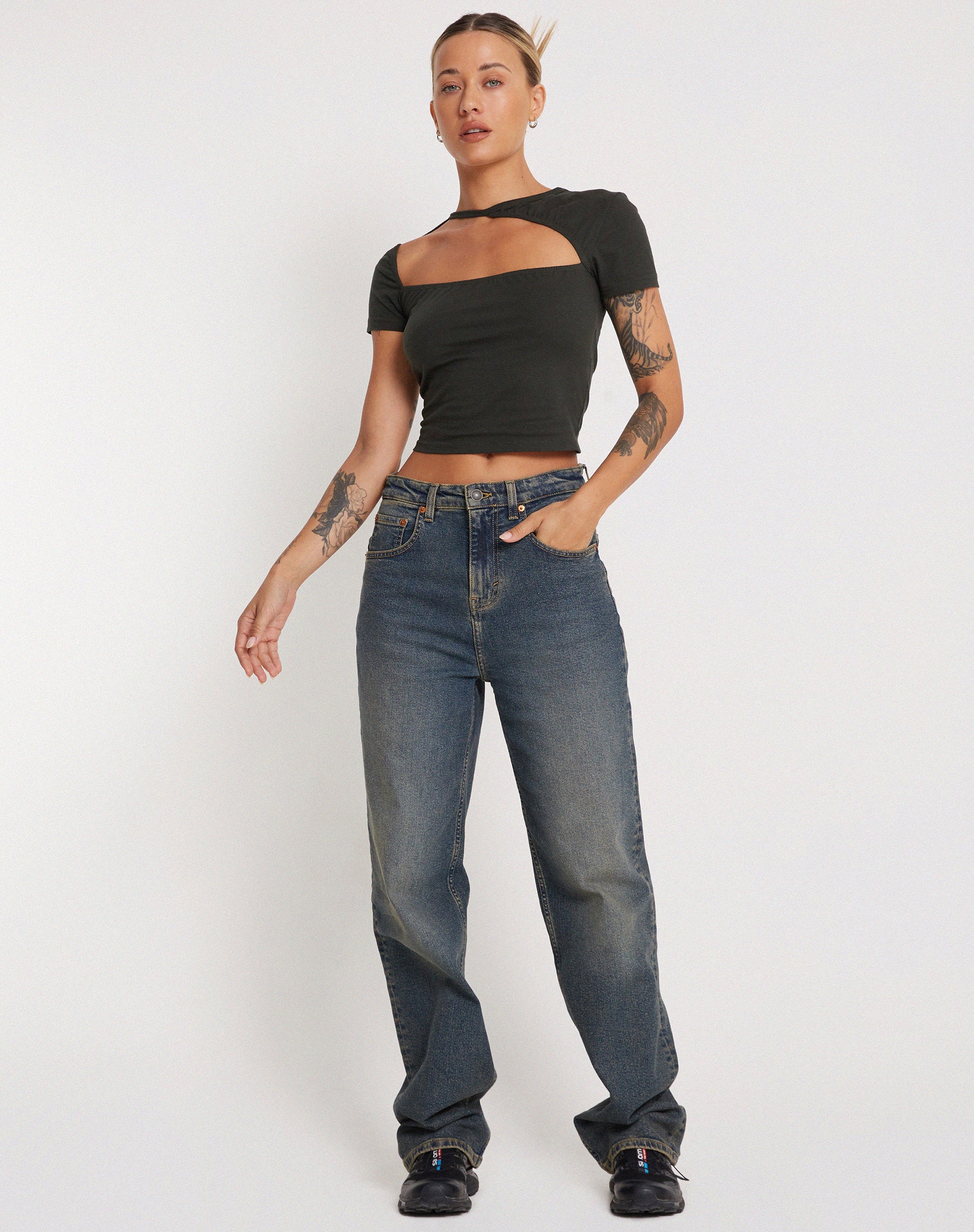 Desiree Crop Top in Black Forest - Image 2