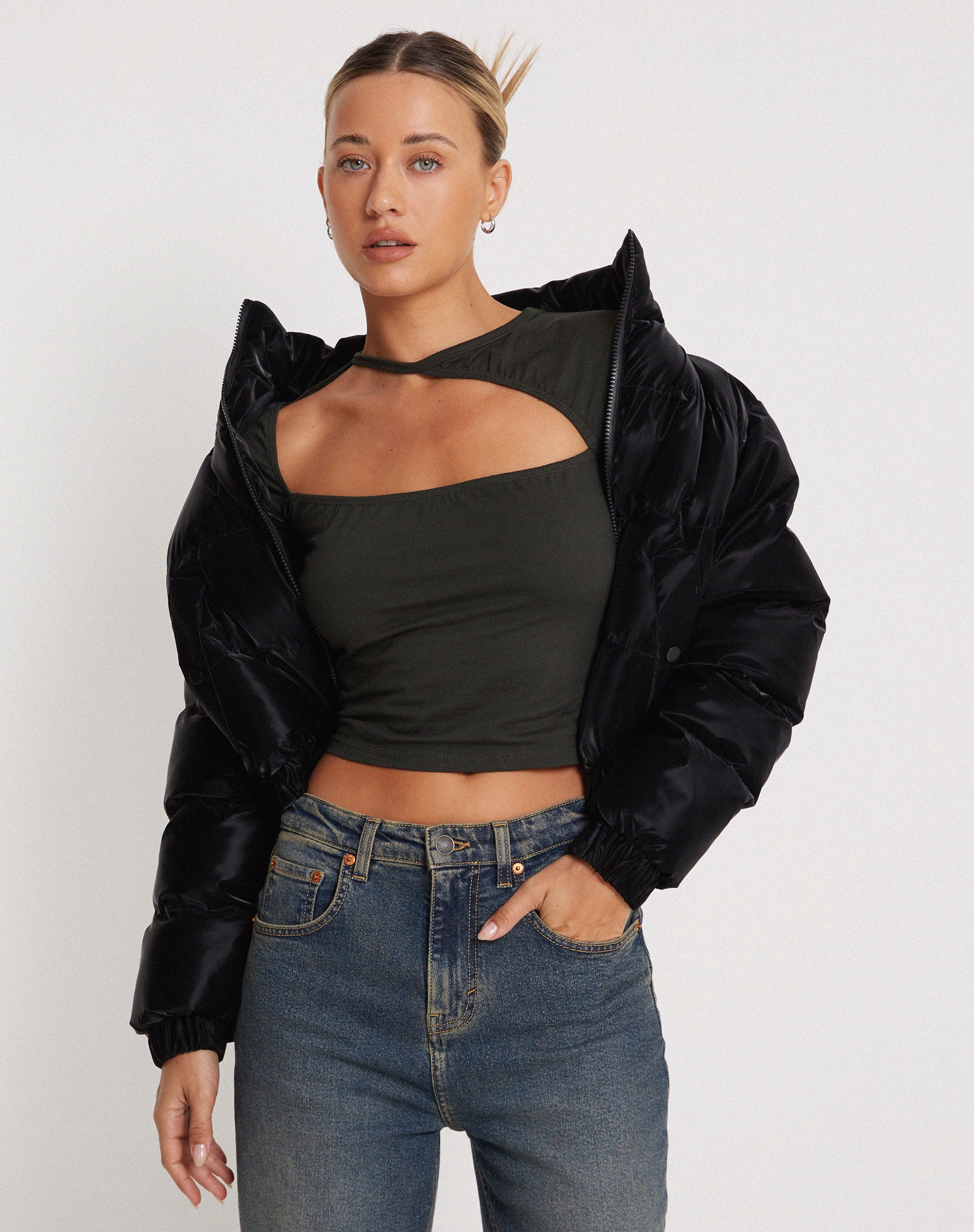 Desiree Crop Top in Black Forest - Image 4