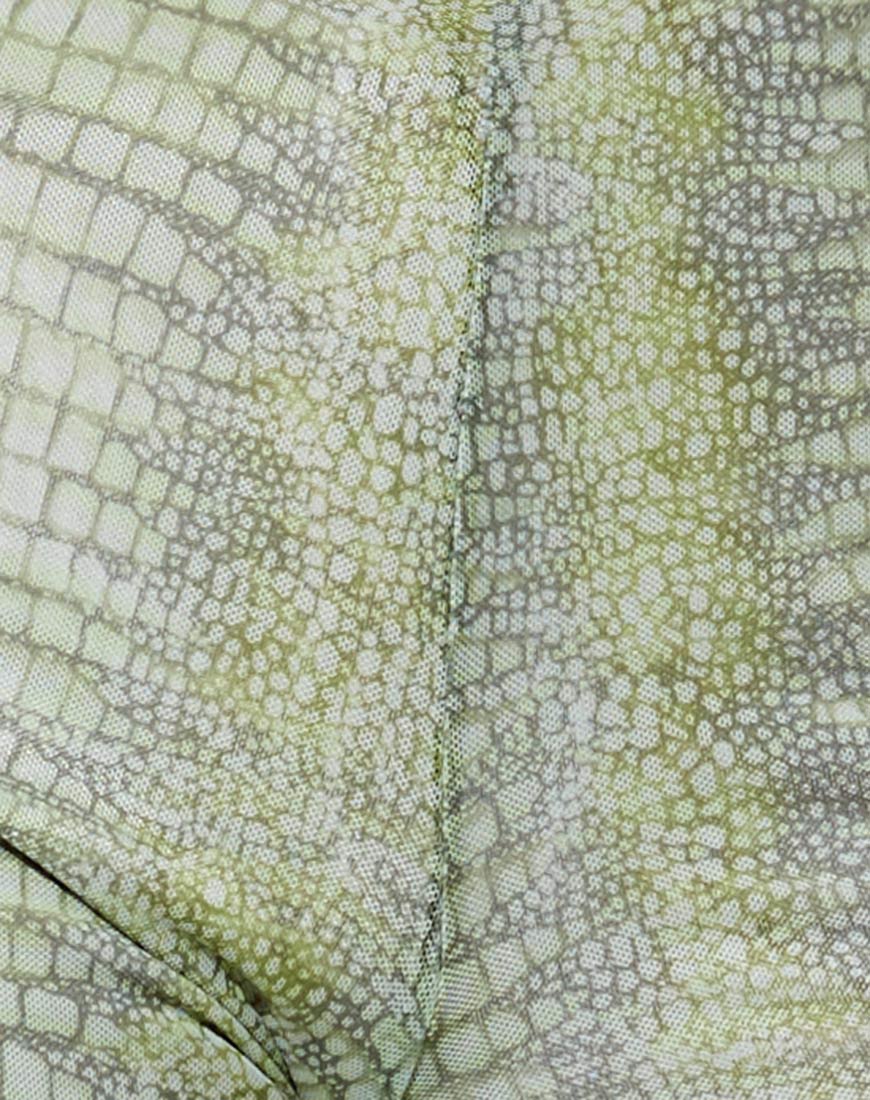 Devan Trouser in Lime Croc - Image 8
