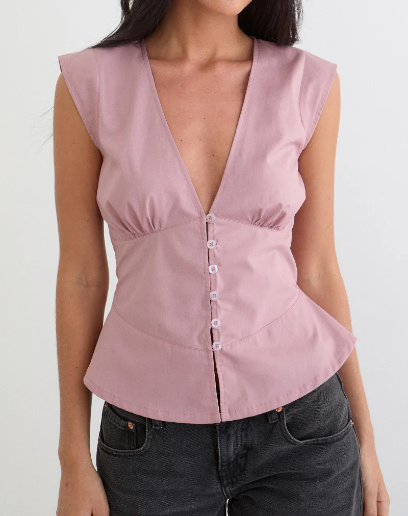 Devlon Blouse in Dusty Rose - Image 2