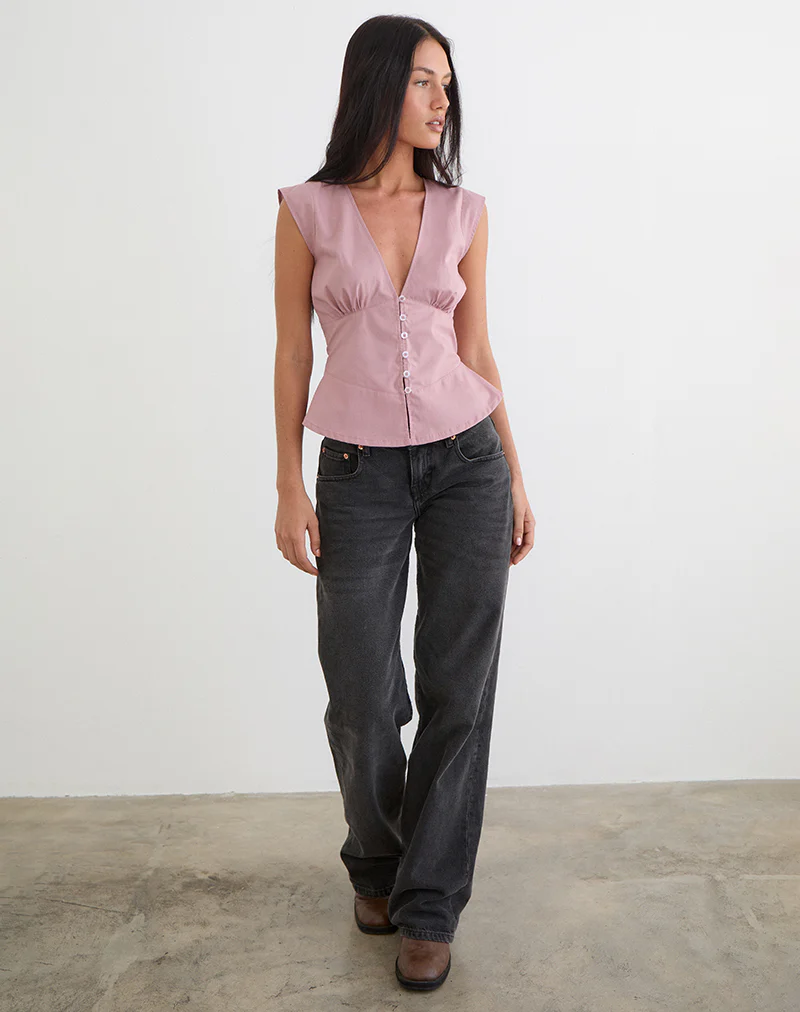 Devlon Blouse in Dusty Rose - Image 4