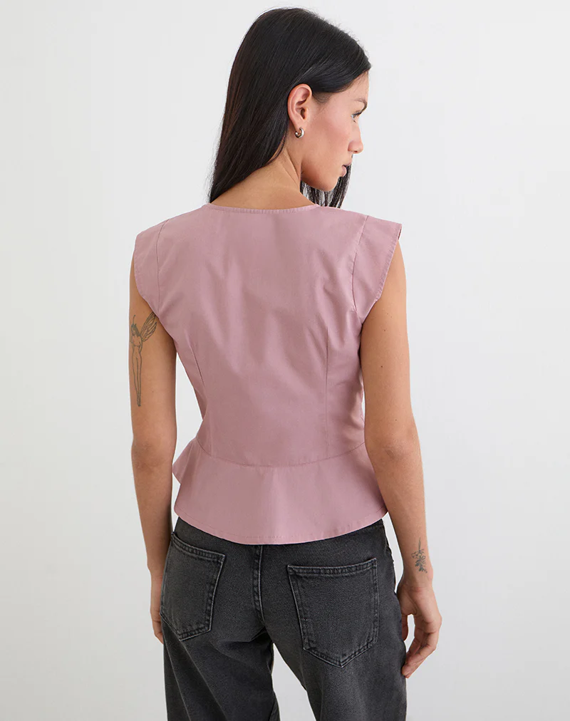 Devlon Blouse in Dusty Rose - Image 5