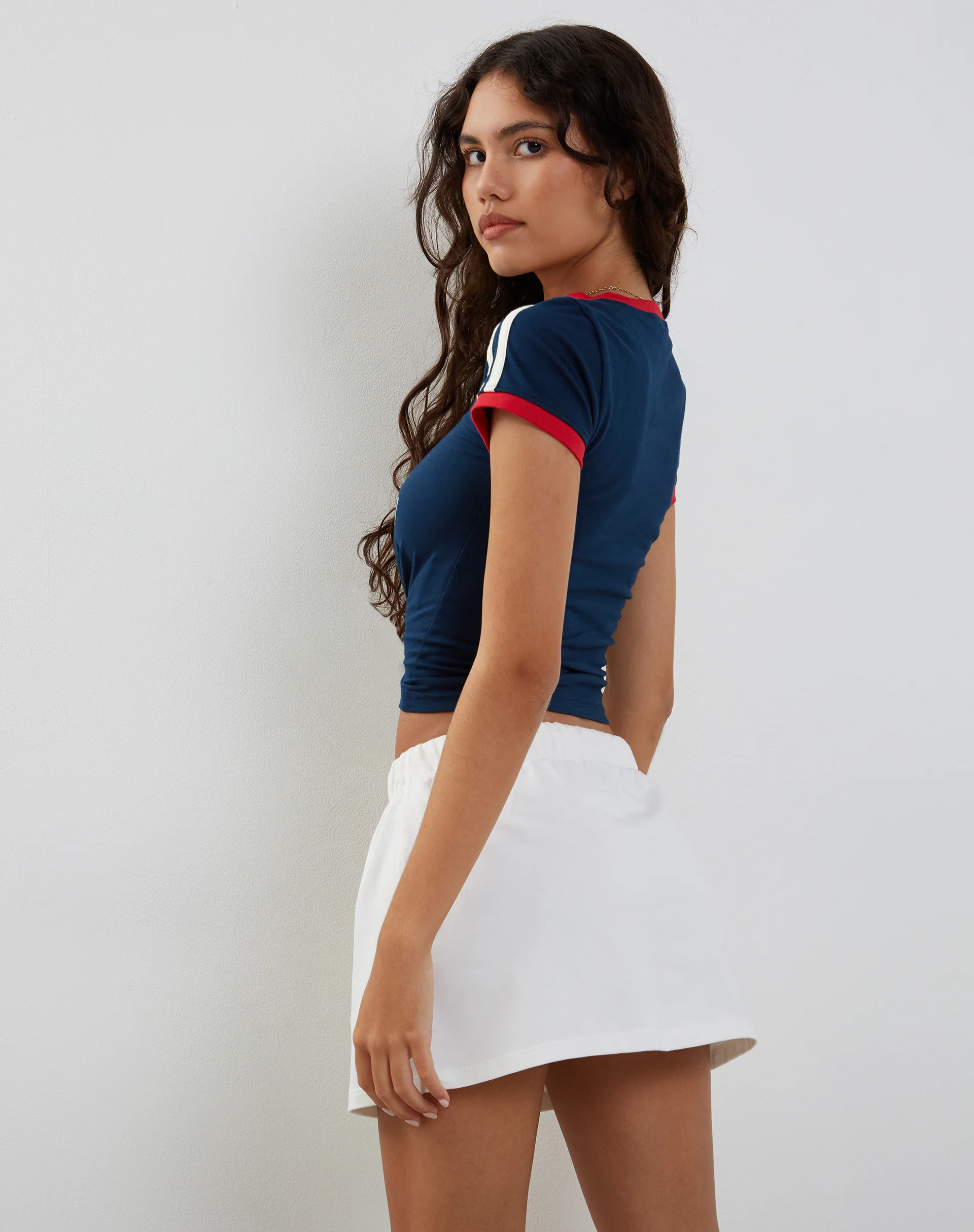 Dheca Mini Skirt in White - Image 4