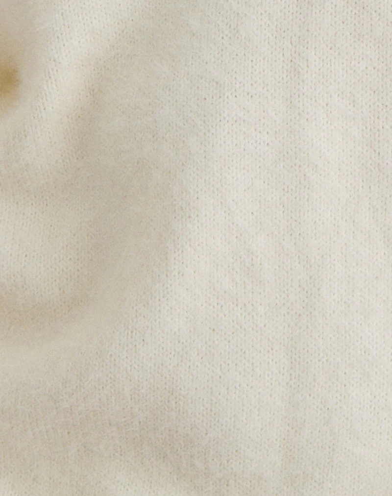 Dikara Jumper with Scarf in Knit Off White - Image 6