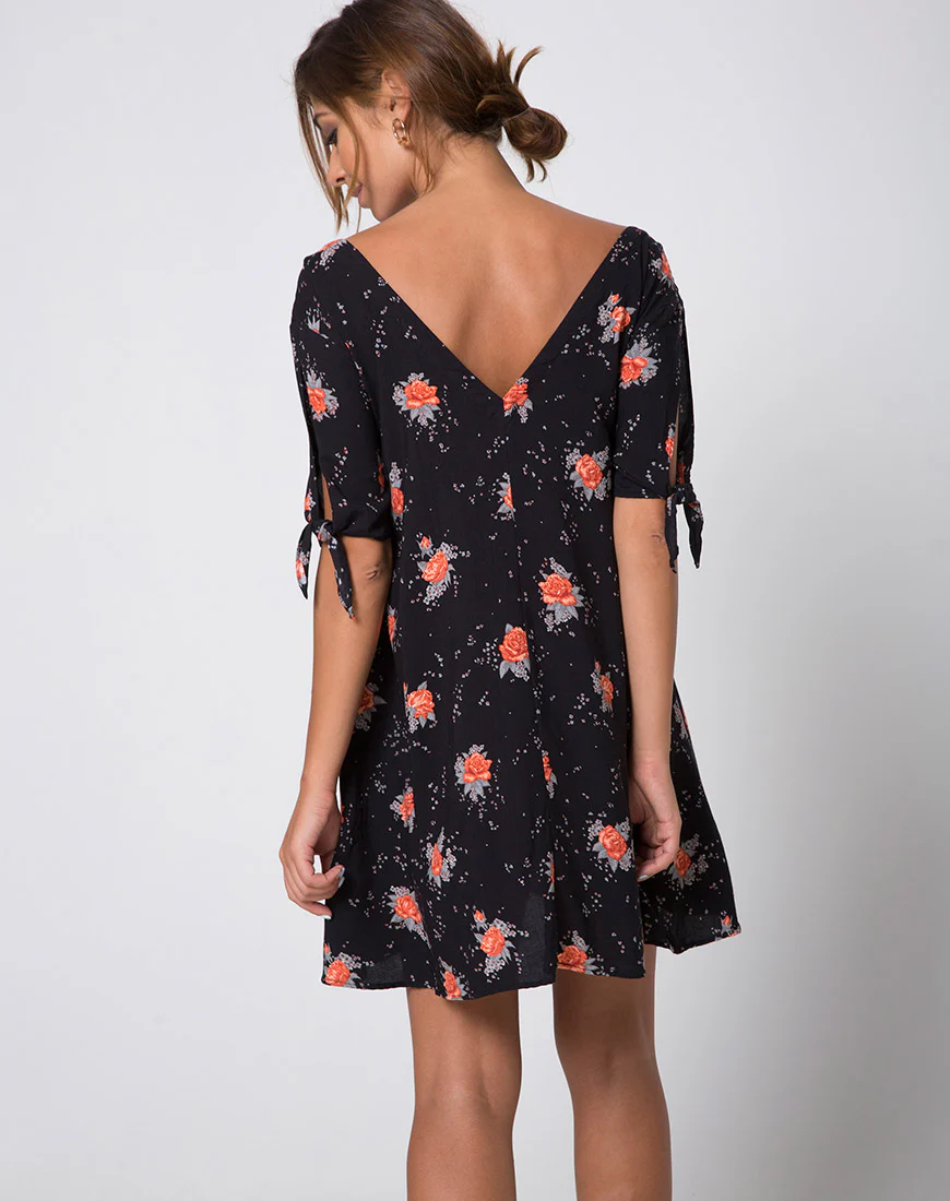 Dinda Swing Dress in Midnight Rose - Image 2