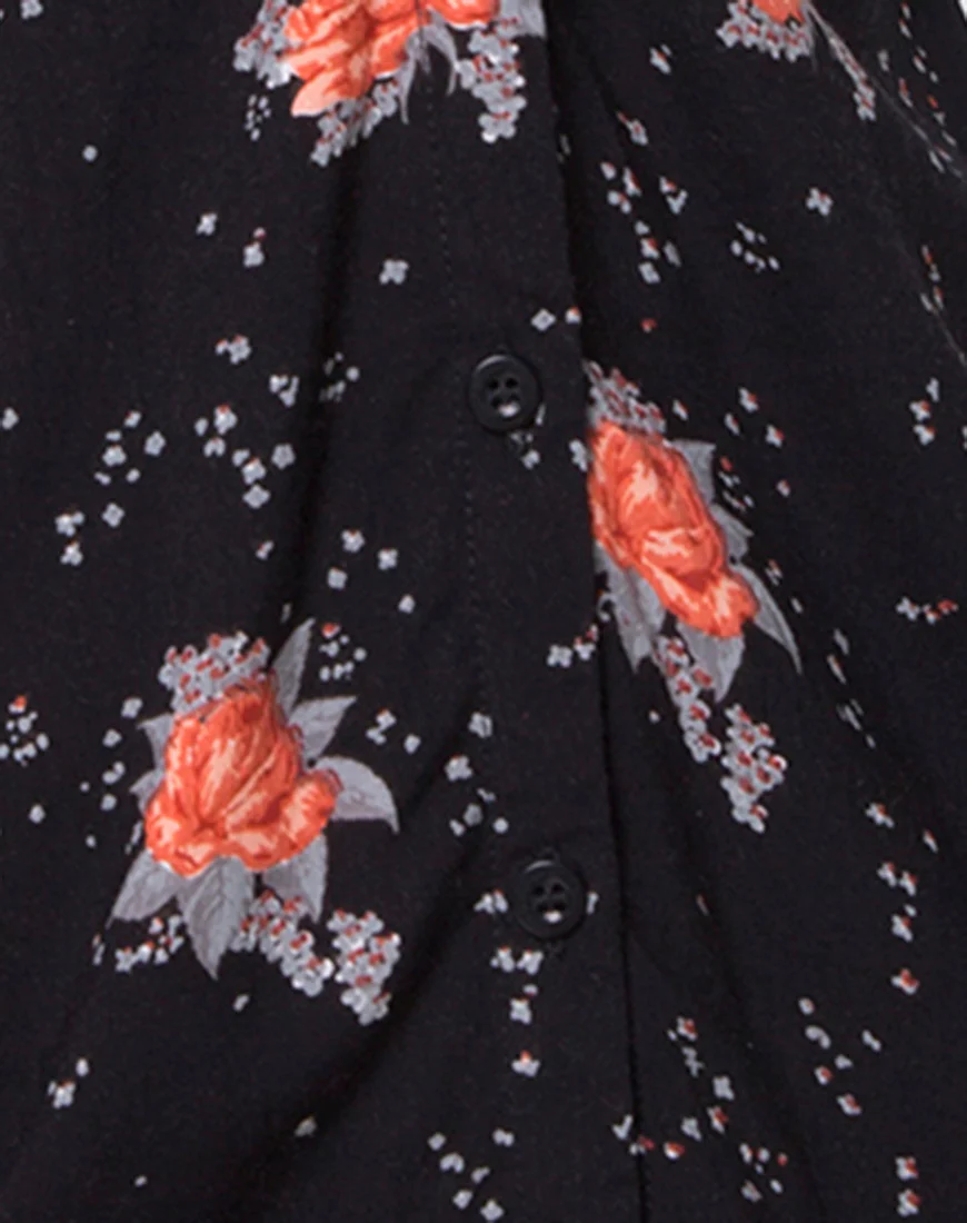 Dinda Swing Dress in Midnight Rose - Image 5