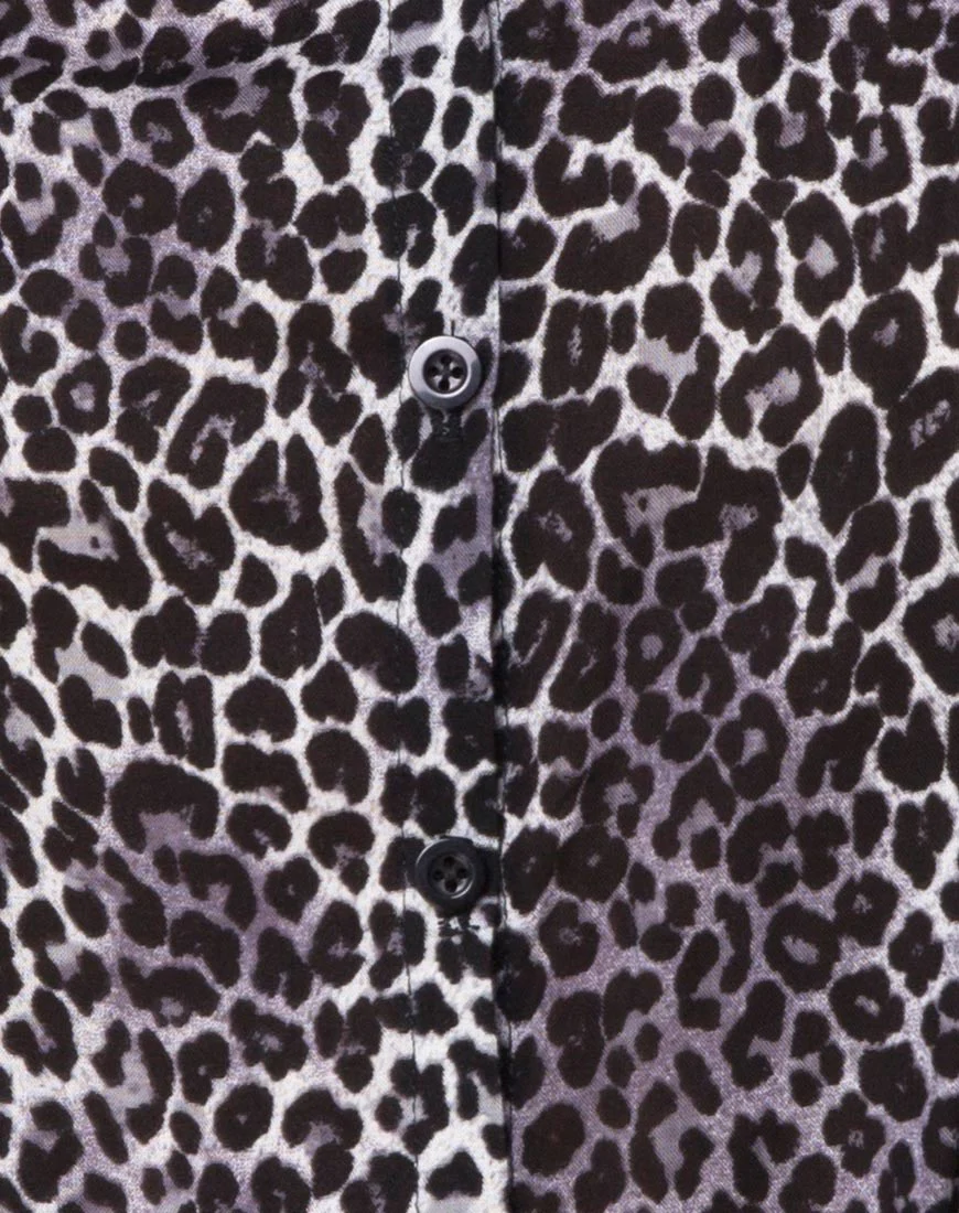 Disam Shirt in Rar Leopard Grey - Image 3