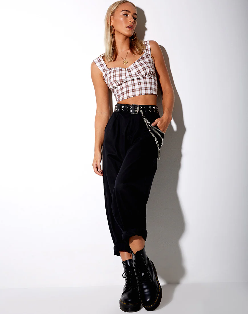 Disca Cami Top in Checkmate Brown - Image 3