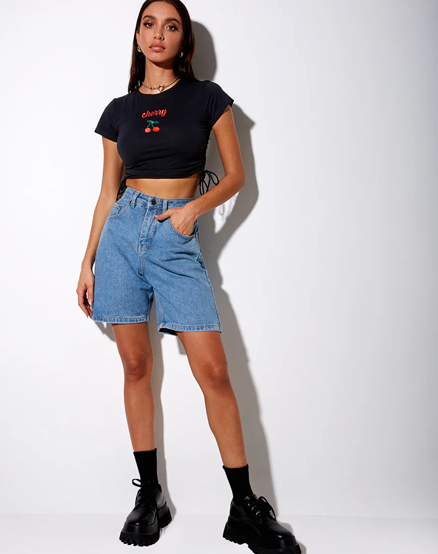 Doga Crop Top in Black Cherry Embro - Image 5