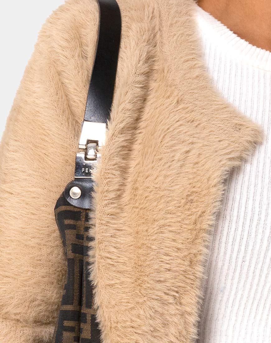Doma Cardigan in Camel Knit - Image 5