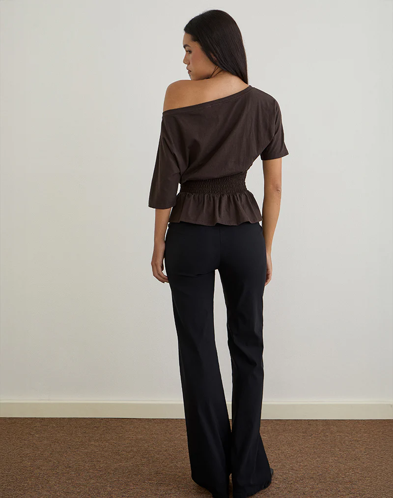 Domani Off the Shoulder Top in Chocolate - Image 3