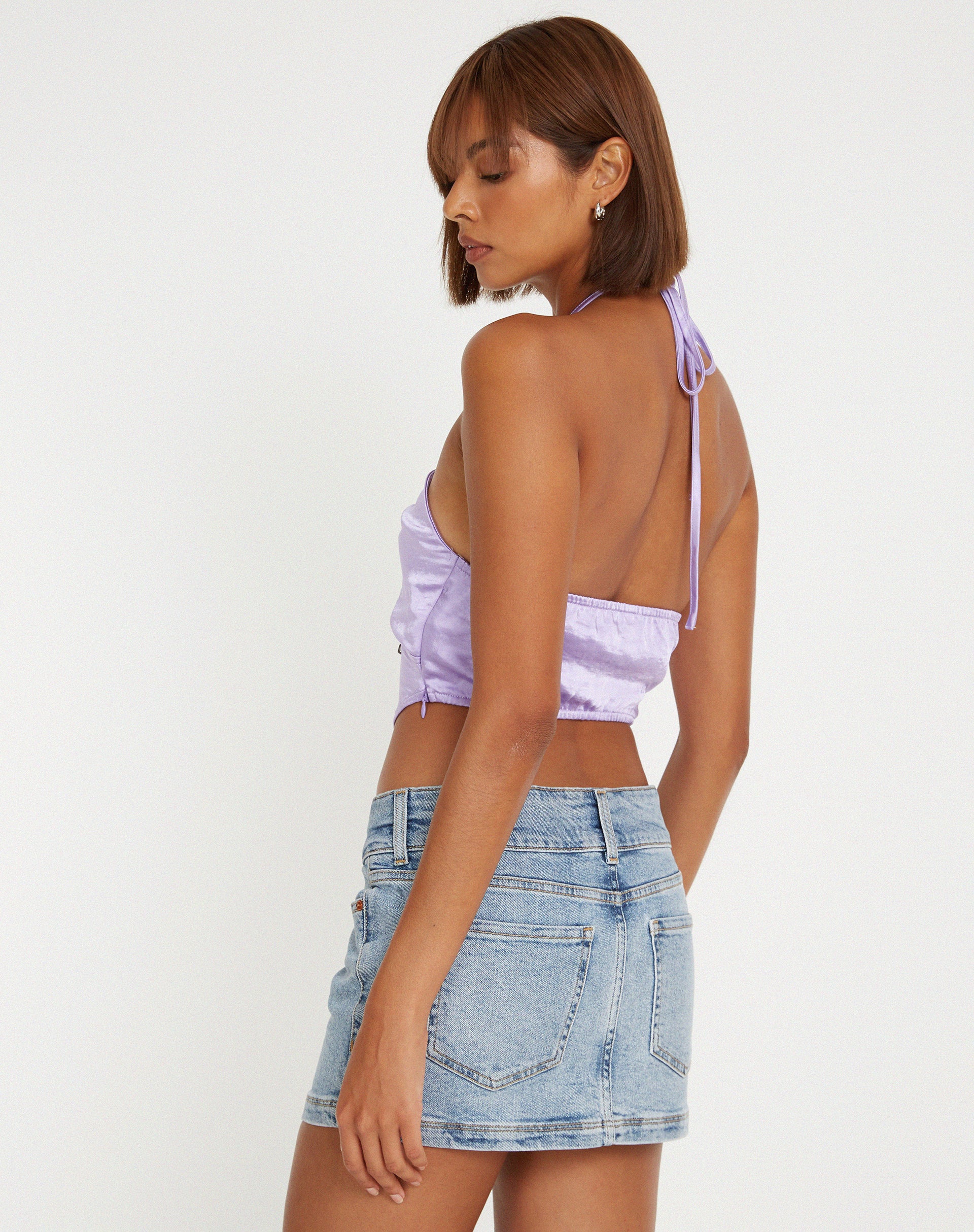 Domila Top in Satin Lilac - Image 3