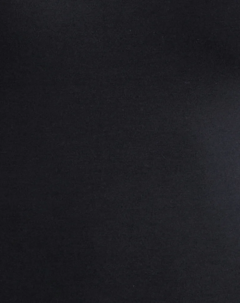 Donela Long Sleeve Top with Flower Ring in Black - Image 5