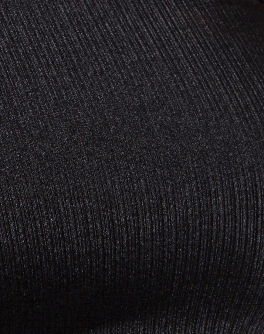 Dorian Criss Cross Tube Top in Black - Image 5