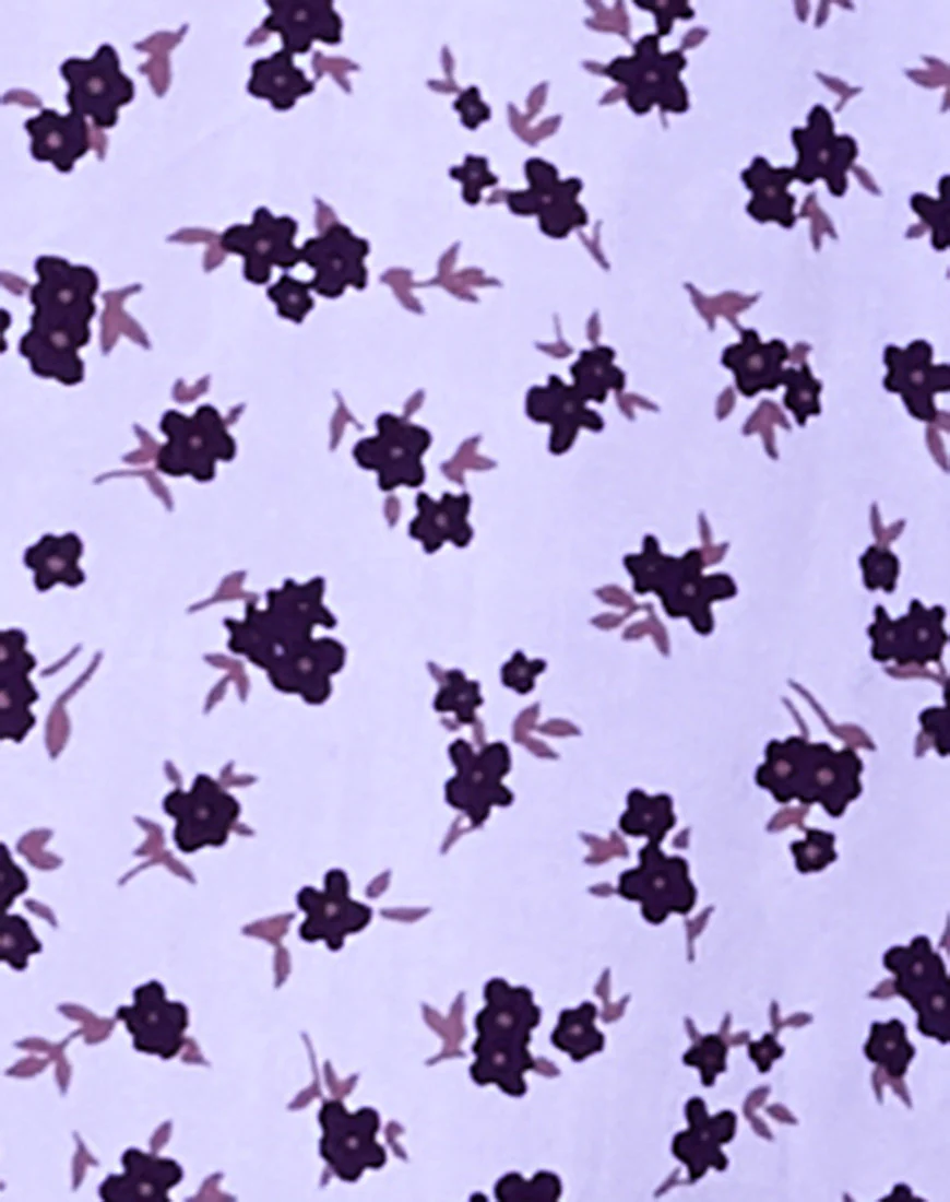 Dorothy Midi Dress in Dainty Daisy Lilac - Image 7