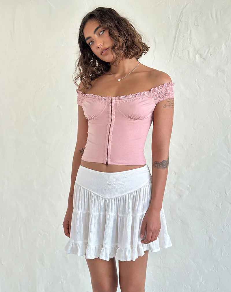 Dovica Corset Top in Pink Lady - Image 4
