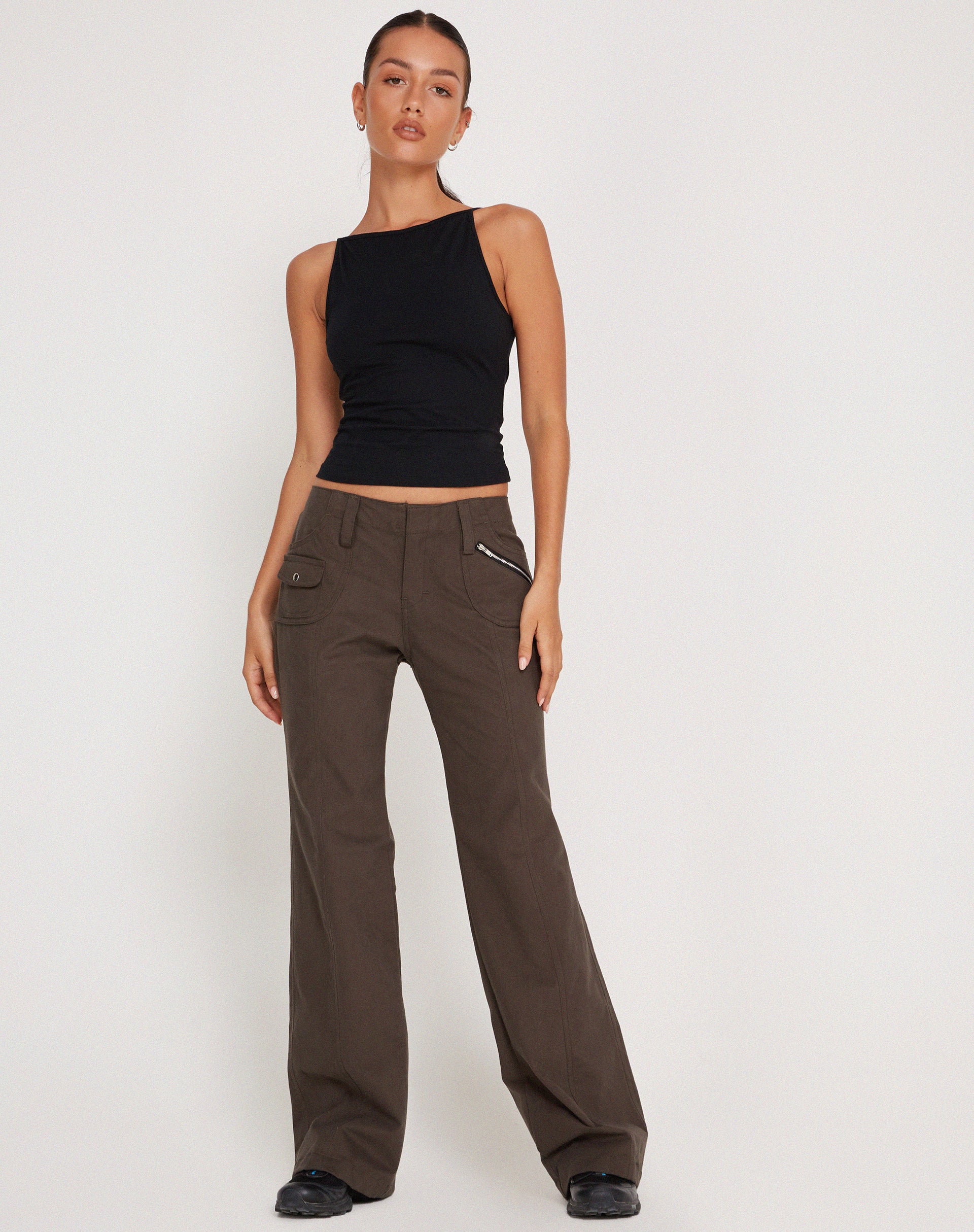 Dudley Vest Top in Black - Image 2