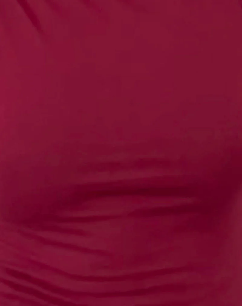 Dudley Vest Top in Burgundy - Image 6