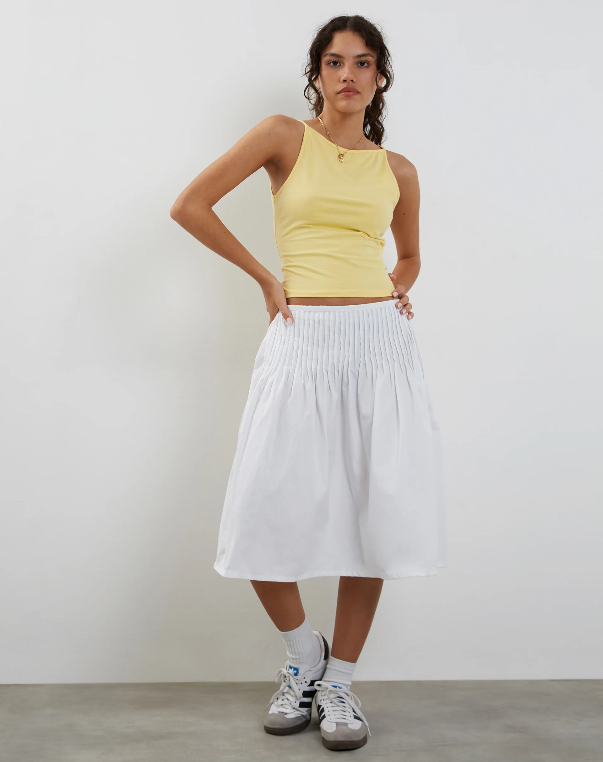 Dudley Vest Top in Lemonade - Image 2
