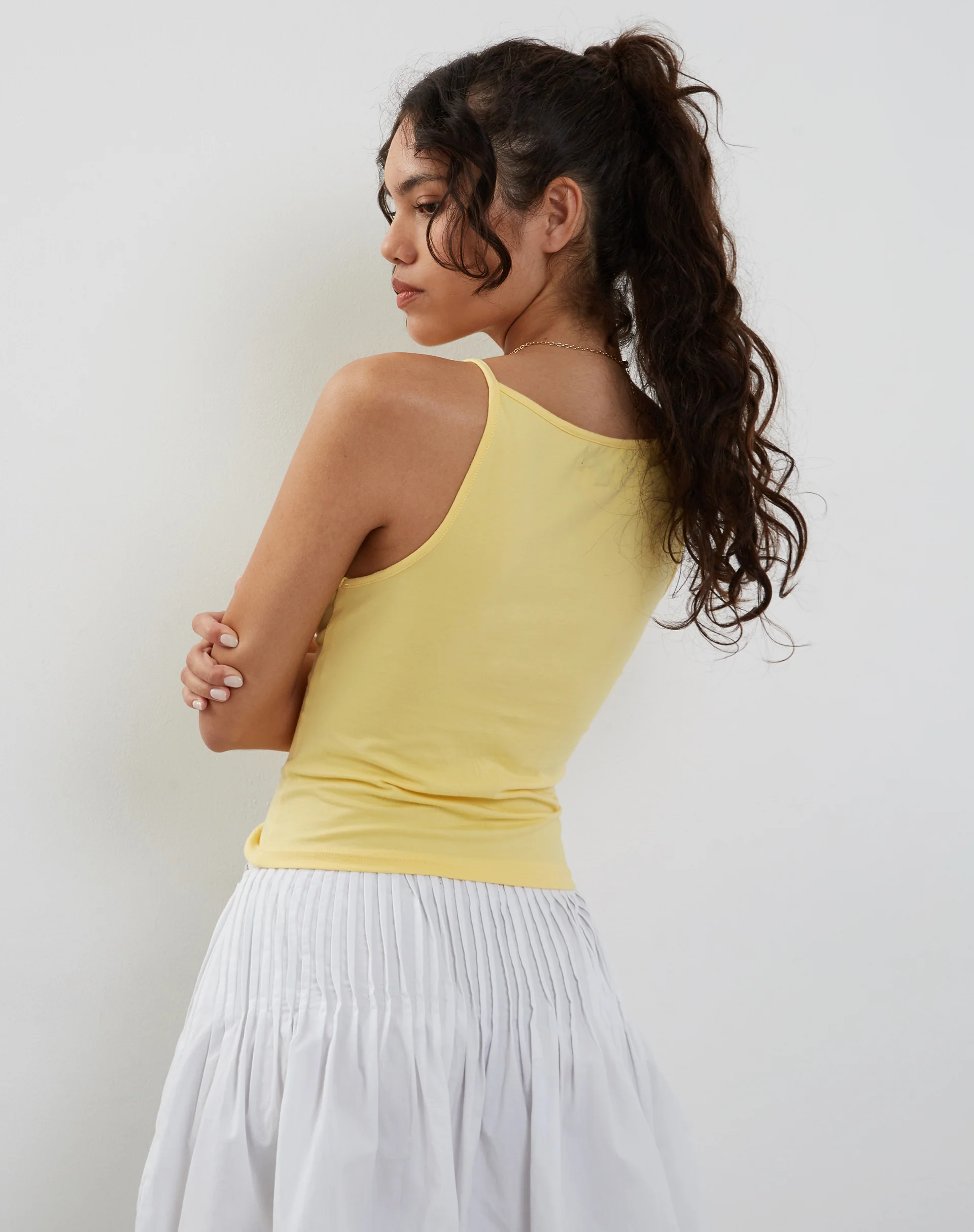Dudley Vest Top in Lemonade - Image 3