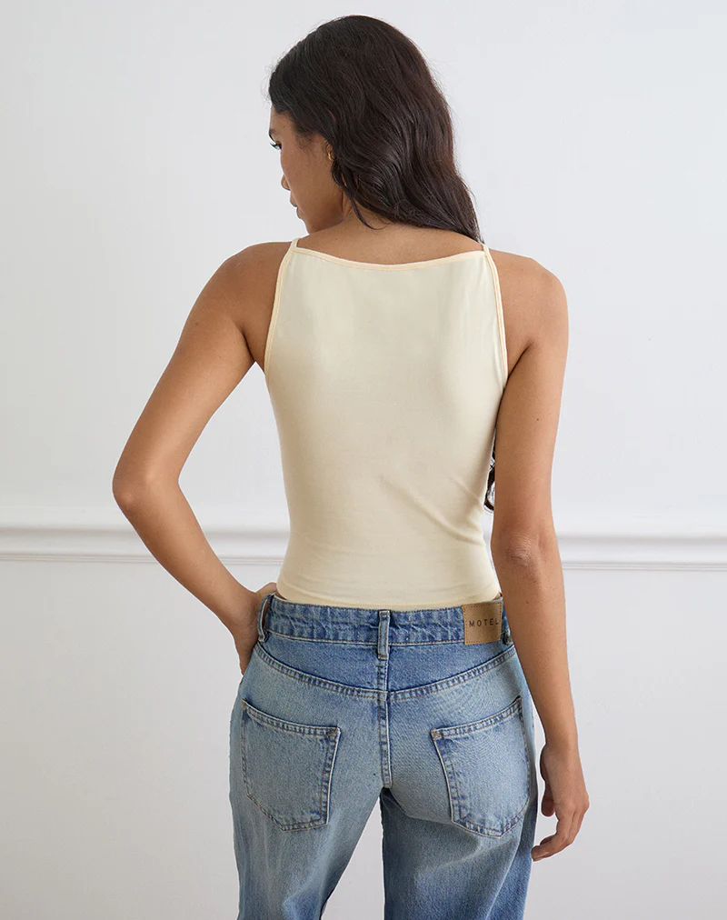 Dudley Vest Top in Buttermilk Blurry Tulip - Image 5