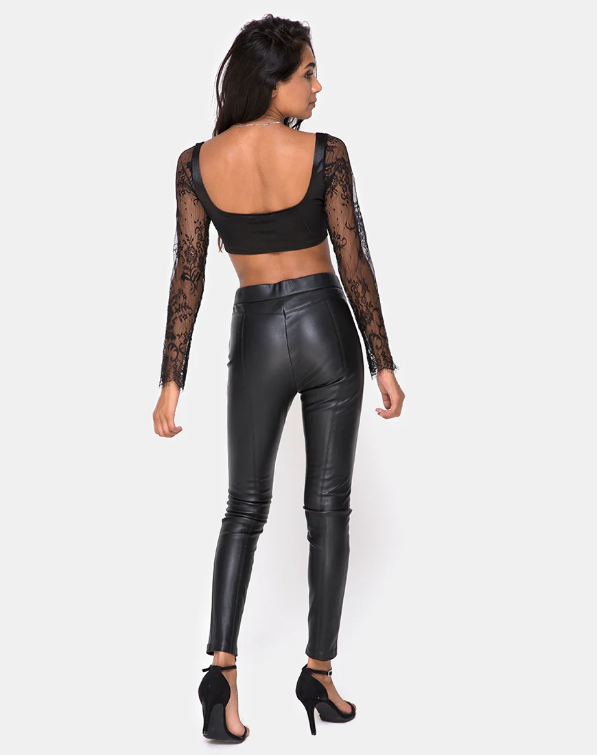 Dulip Crop Top in Black - Image 4