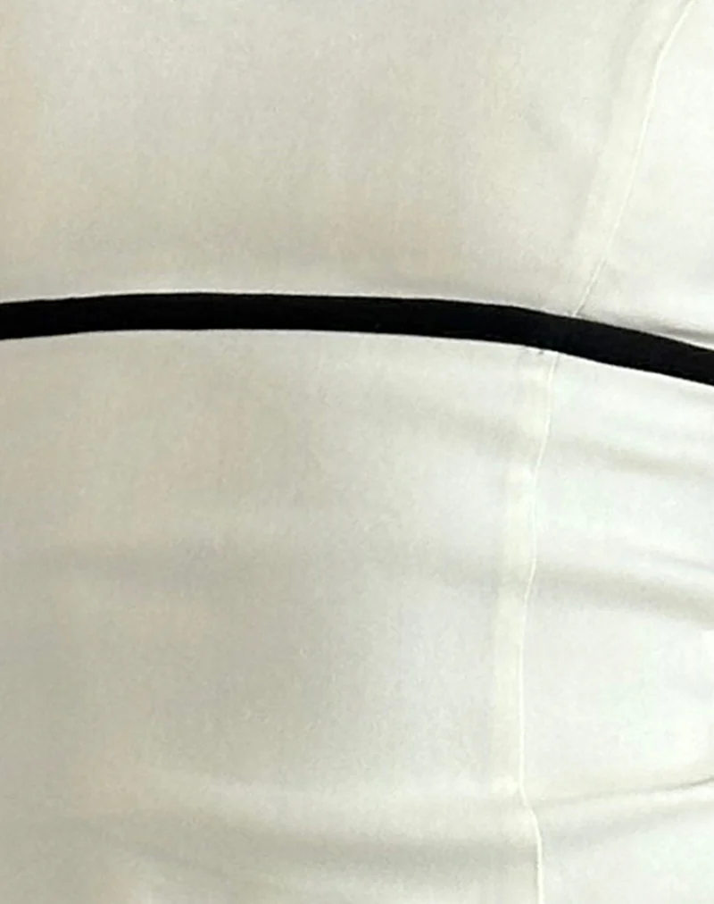 Duta Cami Top in Cream with Black Bows - Image 6