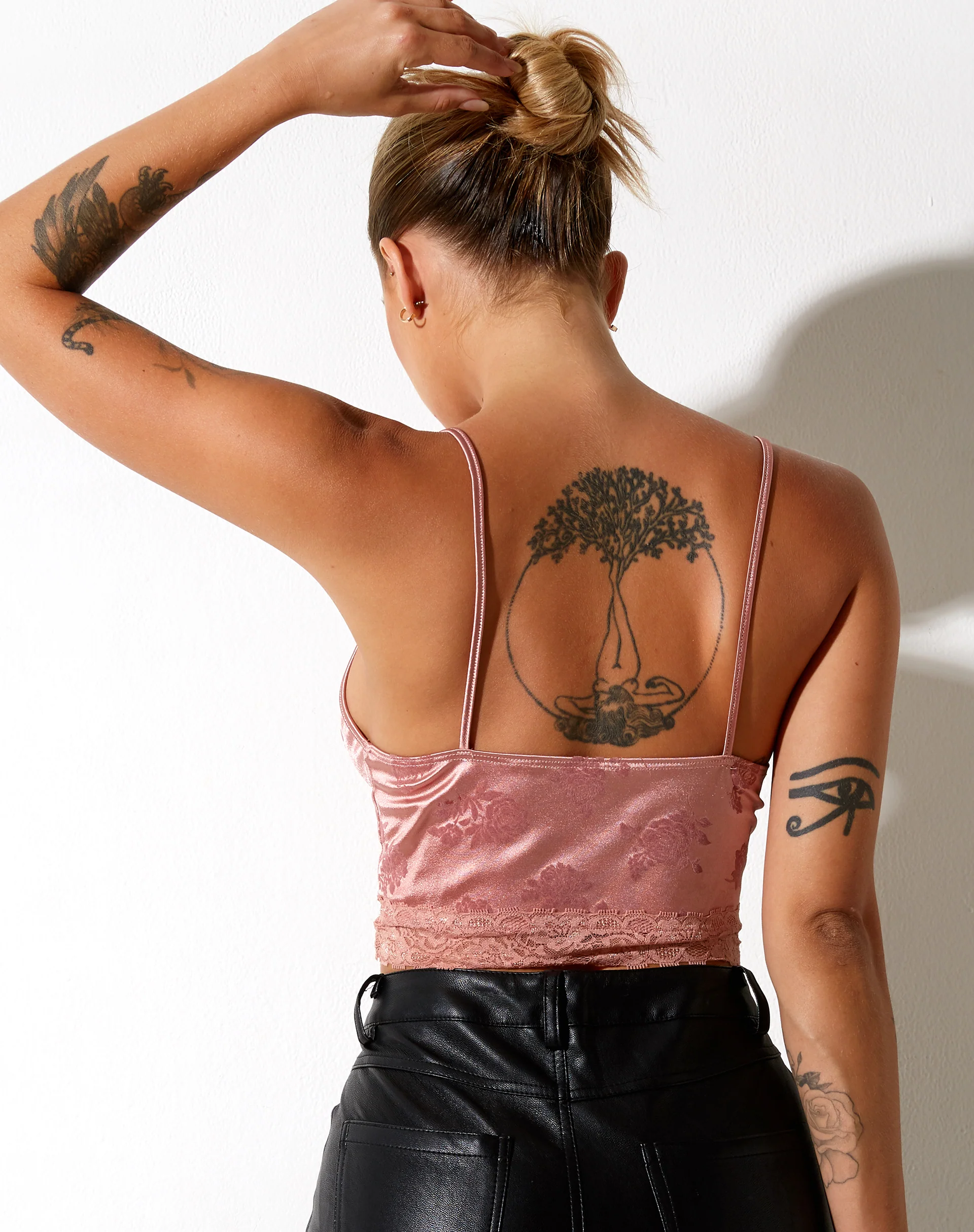 Dyrana Crop Top in Rose Flock Pale Pink - Image 2