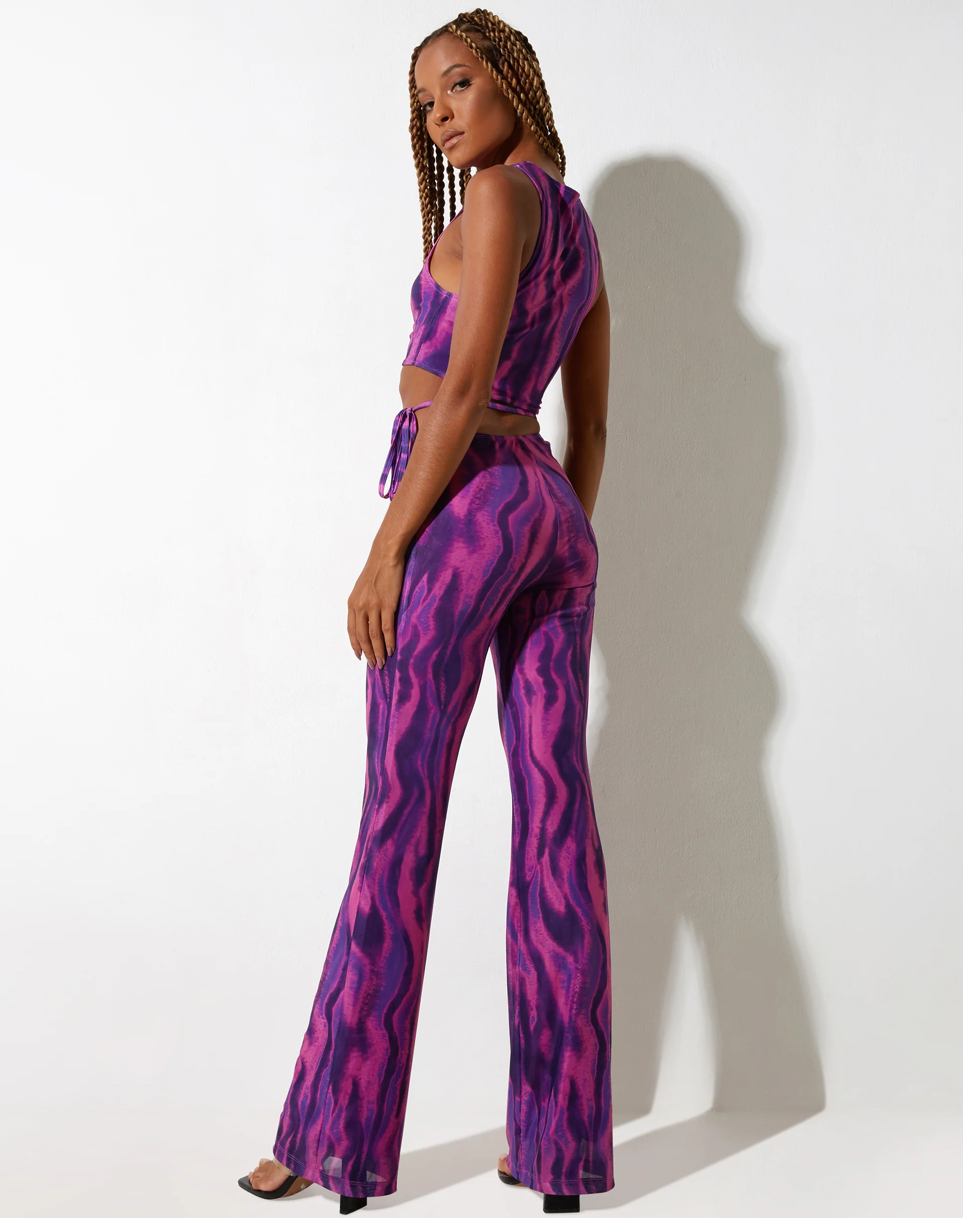 Eda Flare Trouser in Tropical Rave Pink - Image 7