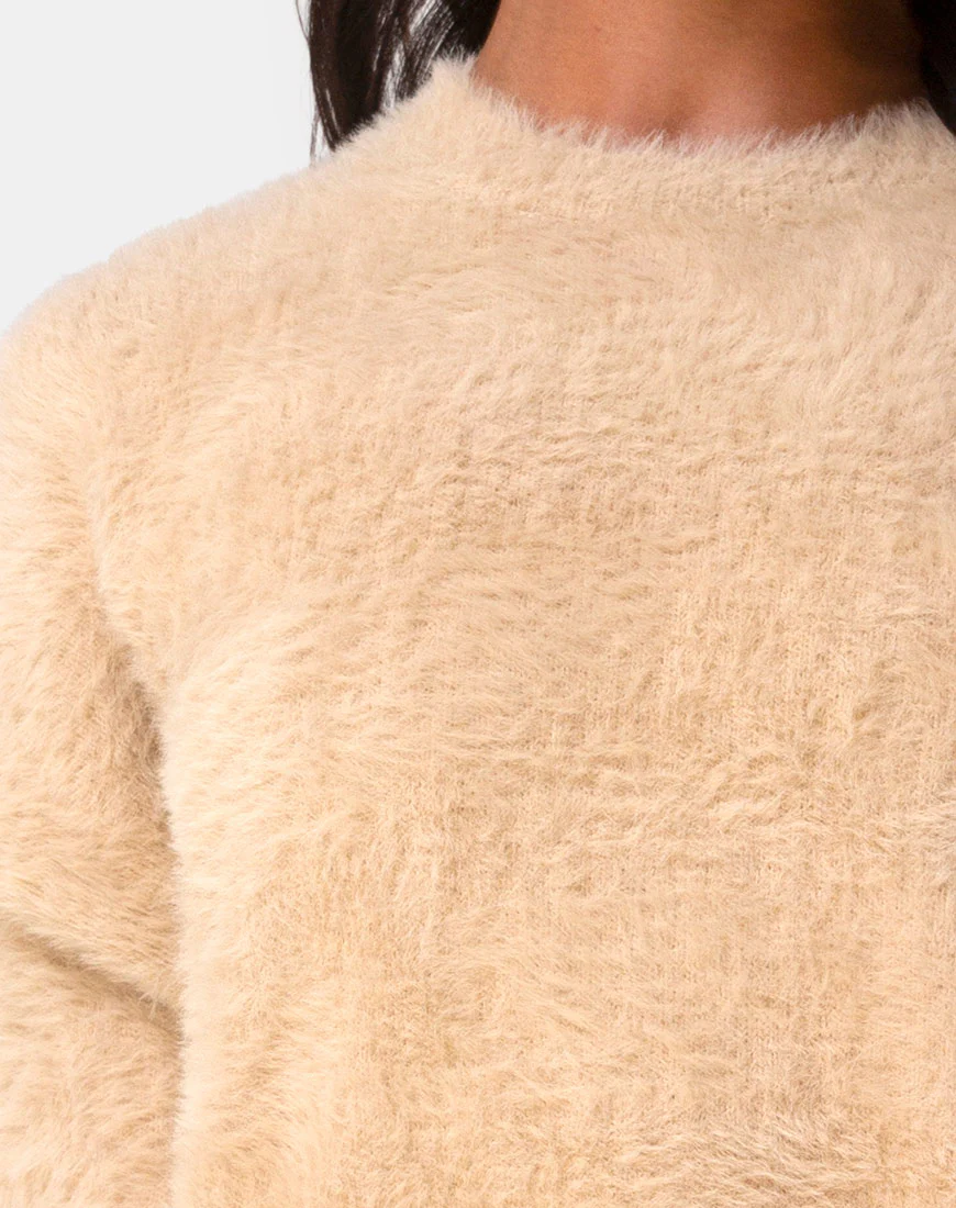Edgen Jumper in Knit Sand - Image 4