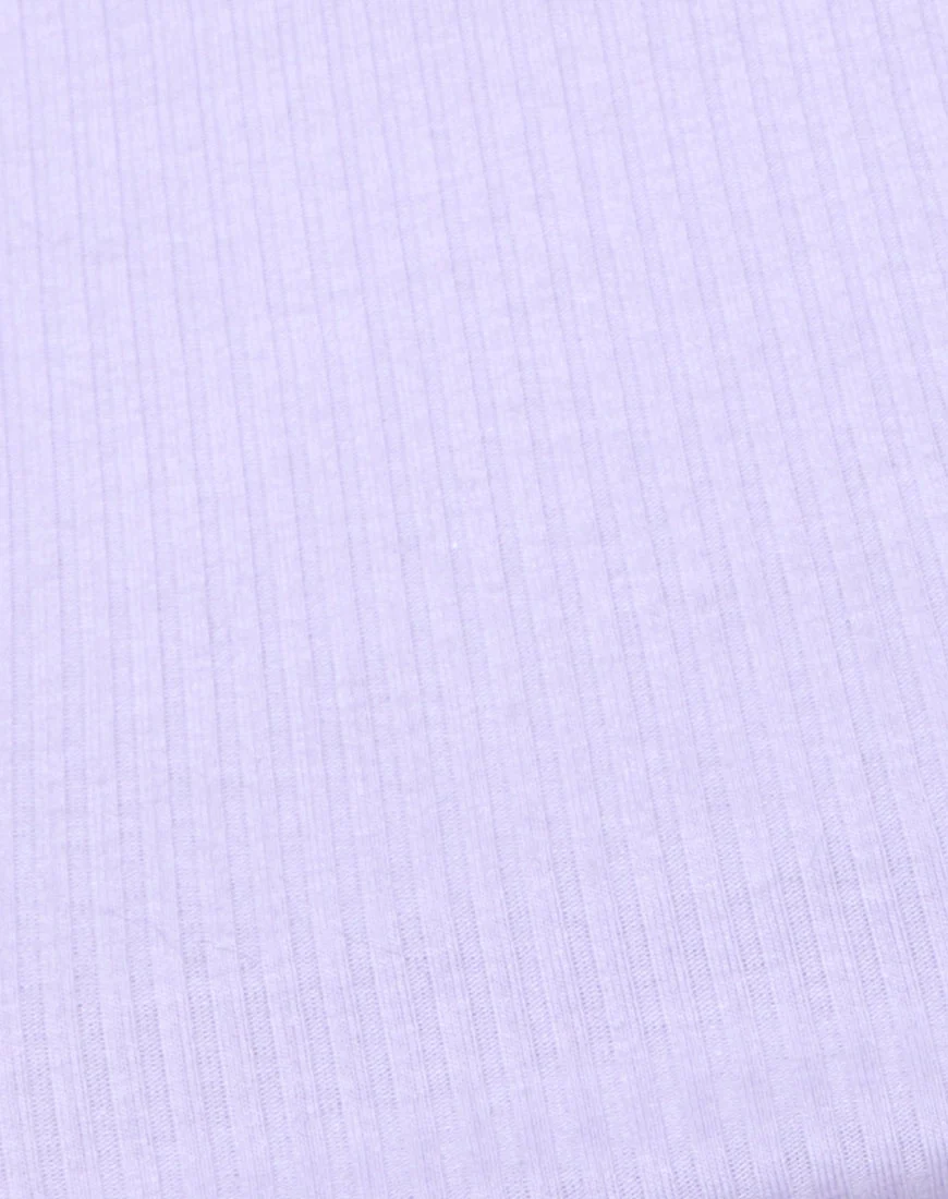 Edina Crop Top Rib Lilac - Image 5