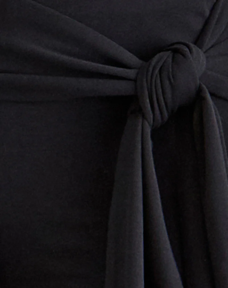 Effy Tie Side Cupro Capri in Black - Image 6
