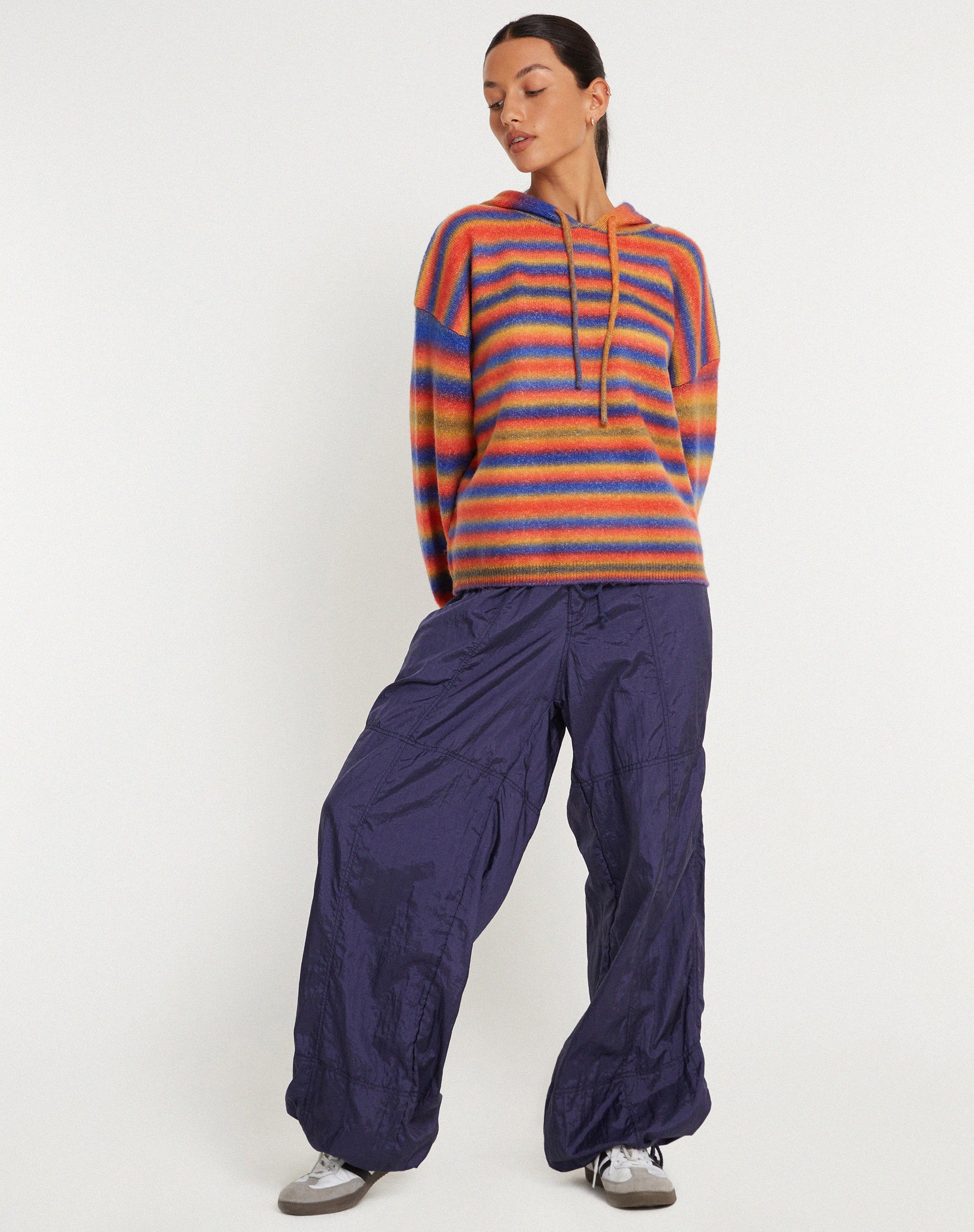 Ehsan Hoodie in Red Mix Stripe - Image 3