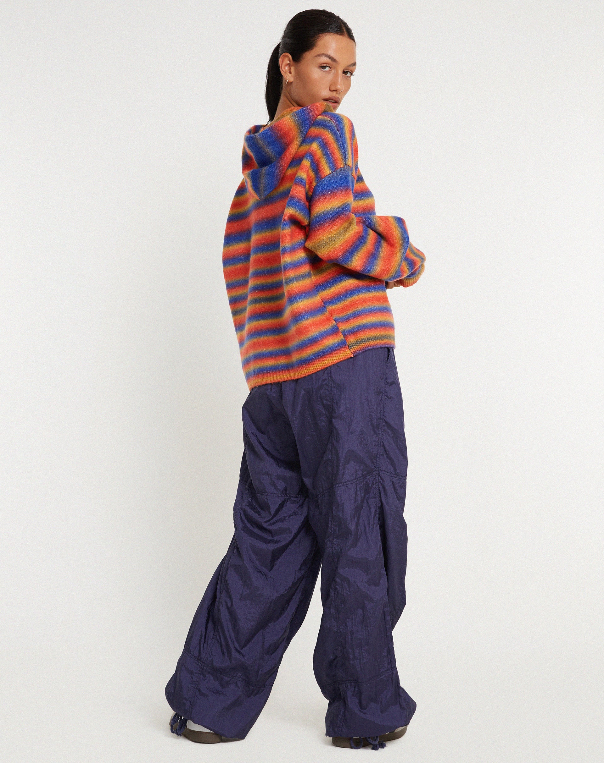 Ehsan Hoodie in Red Mix Stripe - Image 4