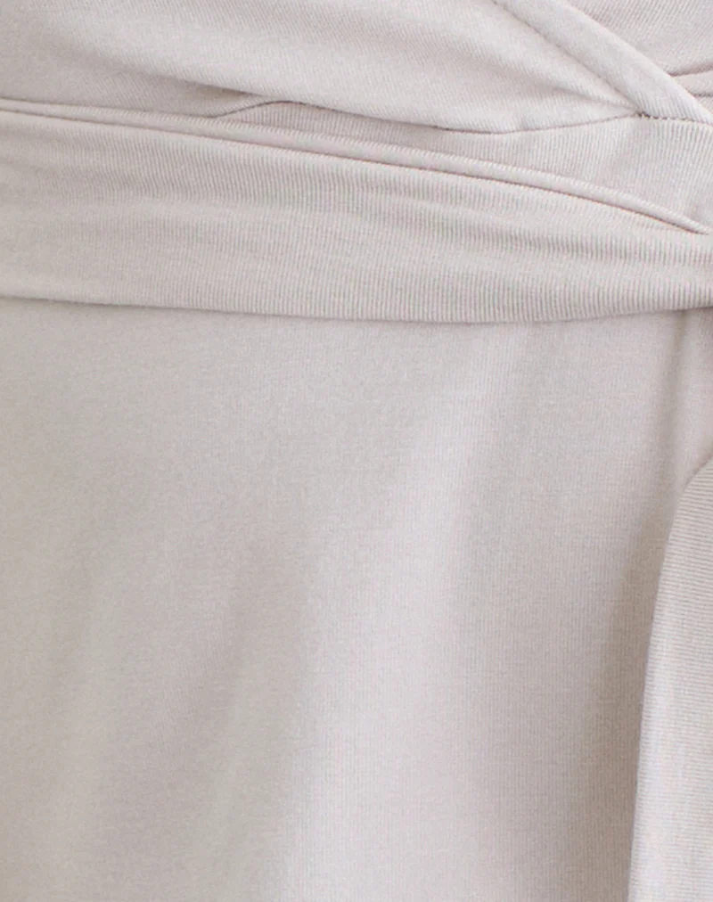 Elama Wrap Top in Cannoli Cream - Image 6