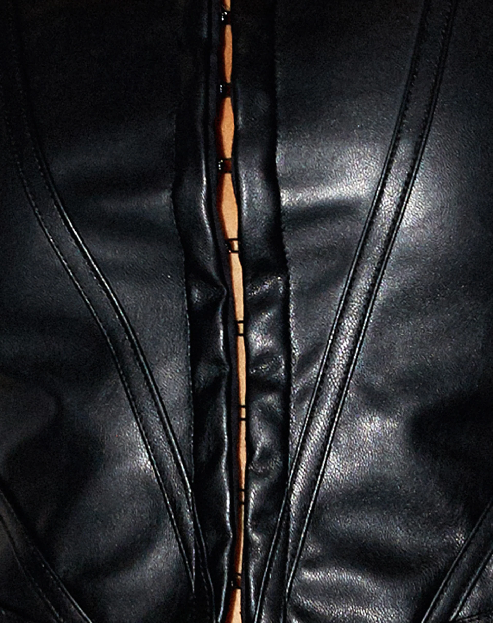 Elci Corset Top in Pu Black - Image 5