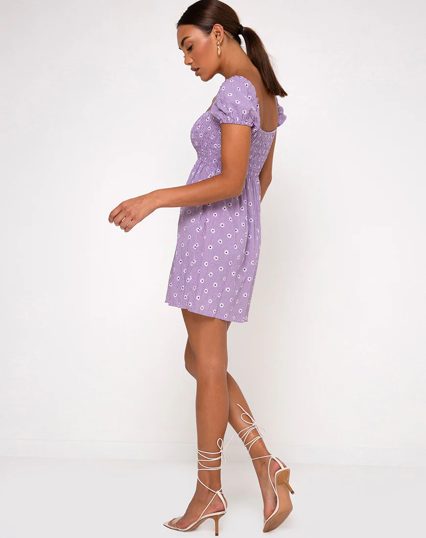 Eldre Dress in Daisy Field Lavender - Image 4
