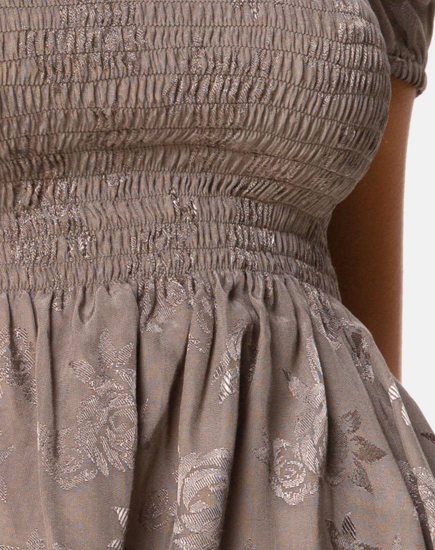 Eldre Dress in Satin Rose Silver Grey - Image 5