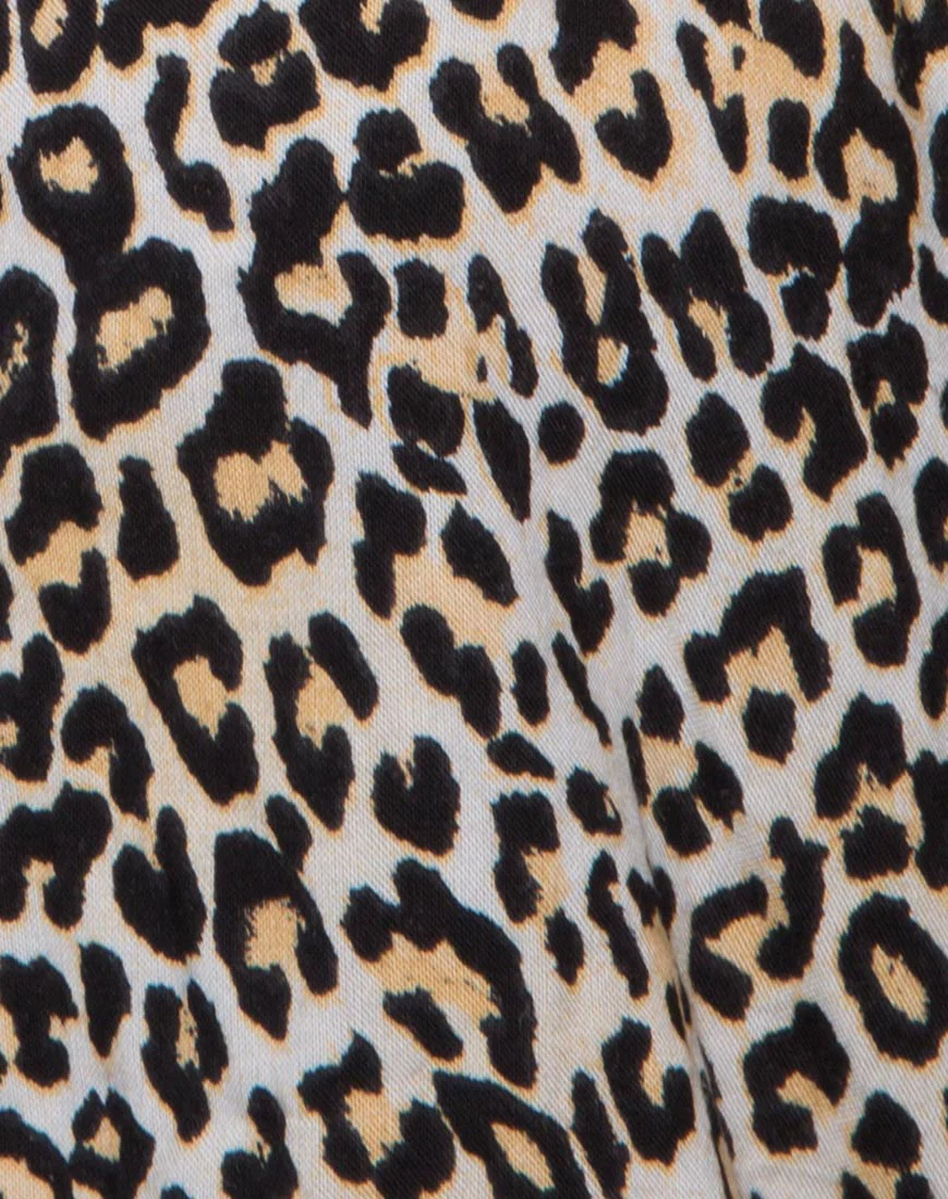 Elgia Slip Dress in Rar Leopard Brown - Image 5