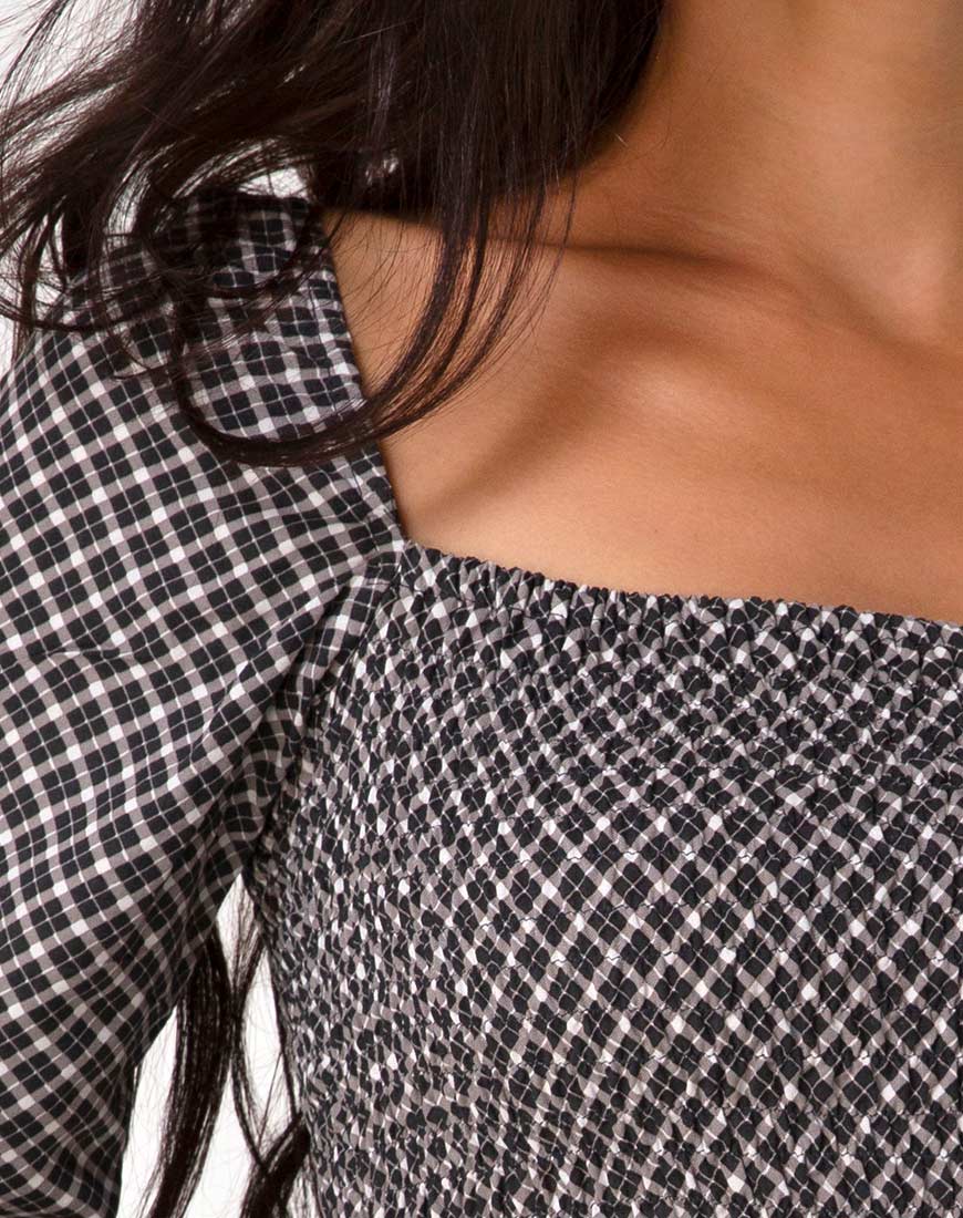 Elina Top in Check It Out Black - Image 5