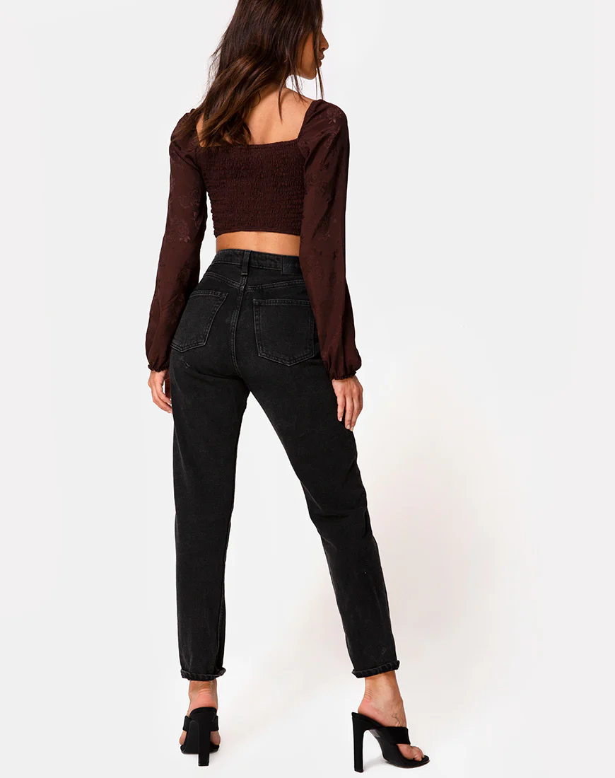 Elina Top in Satin Rose Cocoa - Image 4