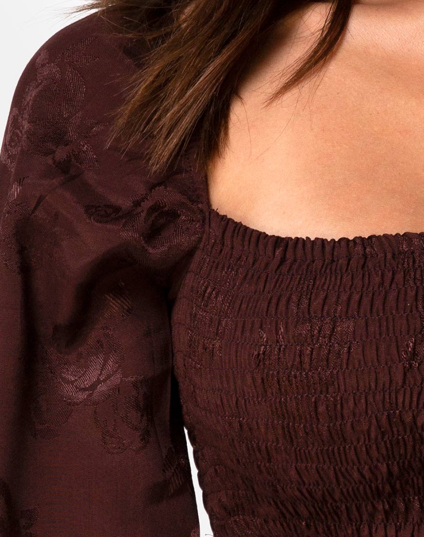 Elina Top in Satin Rose Cocoa - Image 5