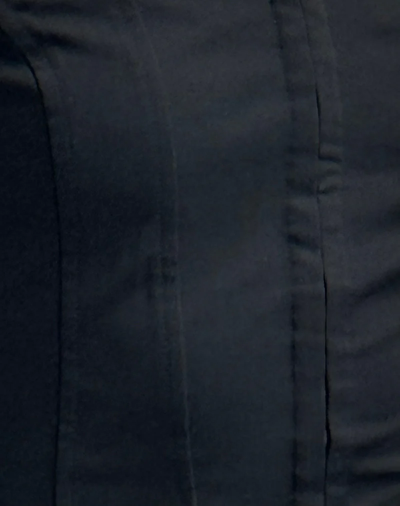 Elita Hook and Eye Corset Top in Black - Image 7