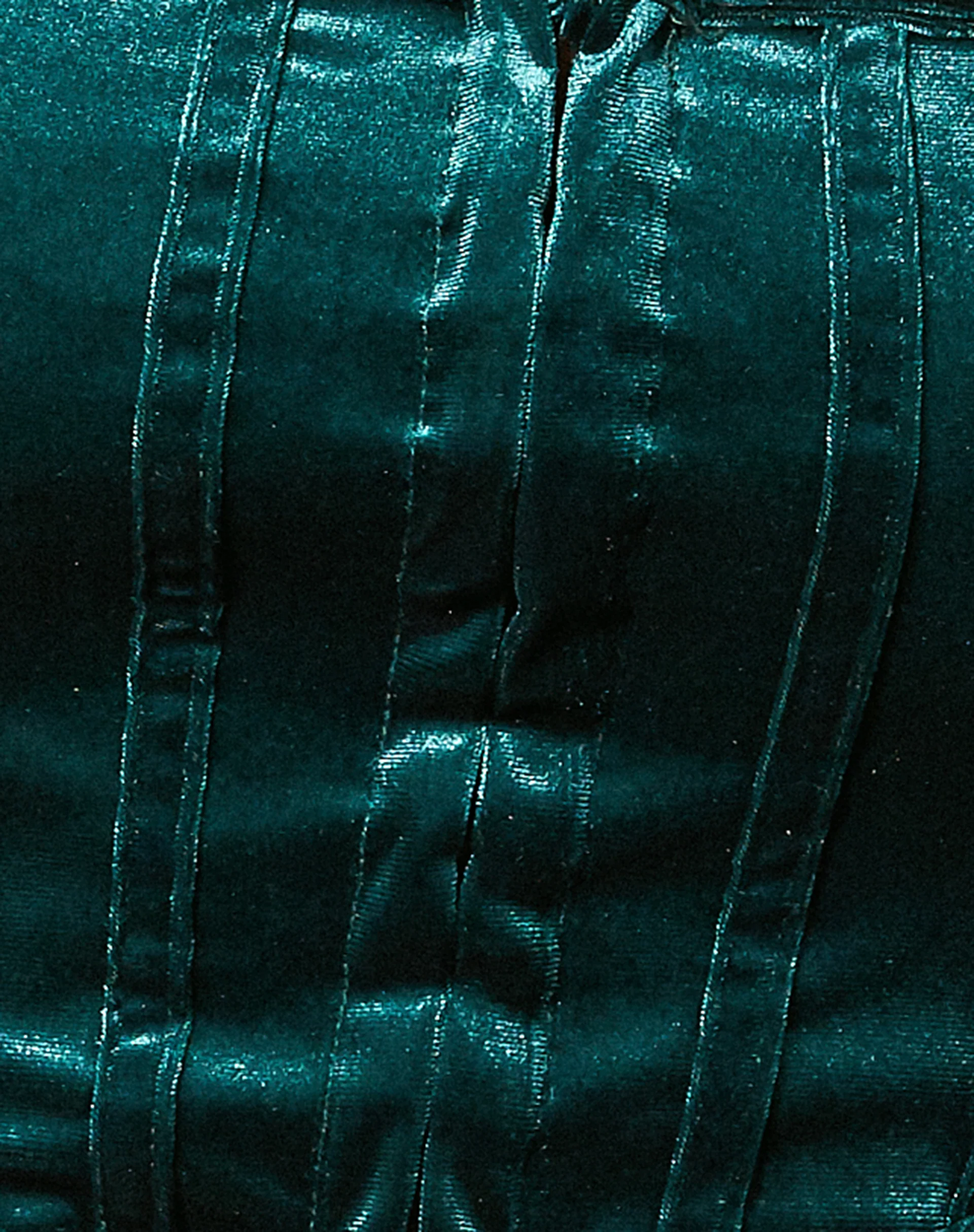 Elix Crop Top in Velvet Forest Green - Image 6