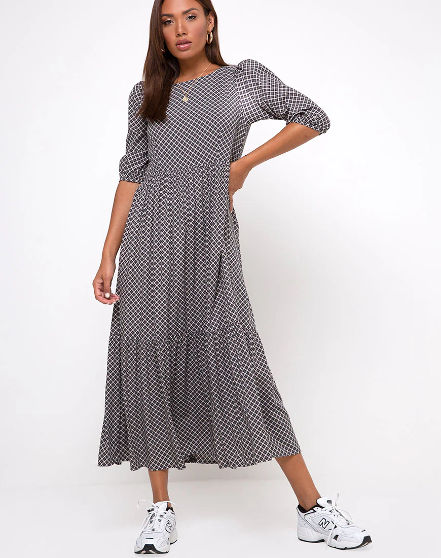 Ellery Maxi Dress in Check it Out Black - Image 4