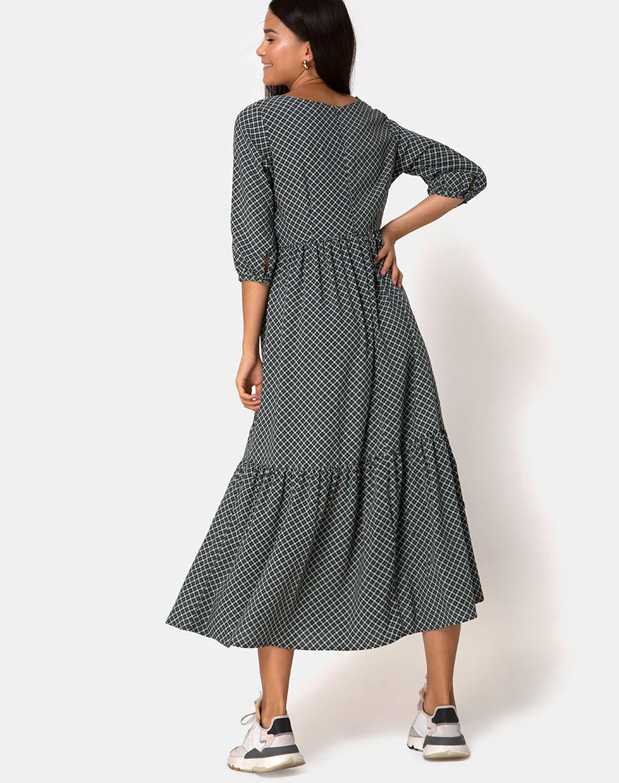 Ellery Maxi Dress in Check it Out Green - Image 4